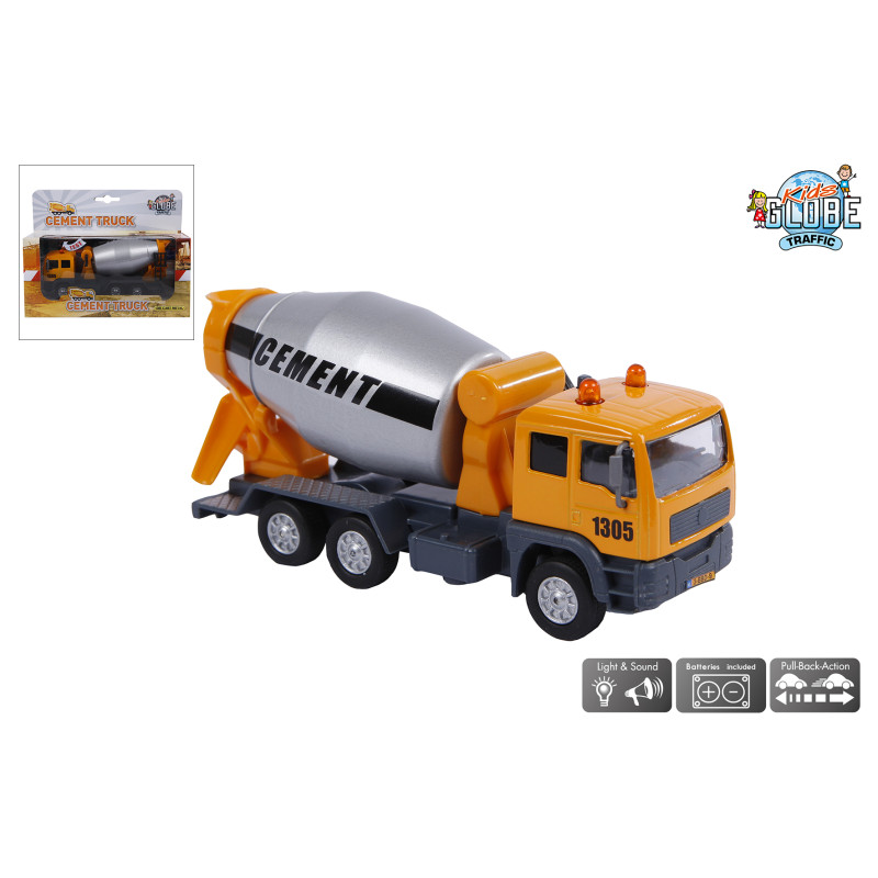 Cementwagen met licht en geluid Cementwagen met licht en geluid