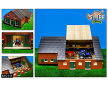 Houten boerderij met stal (1:32)