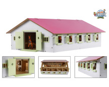 Paardenstal klein met boxen (roze)