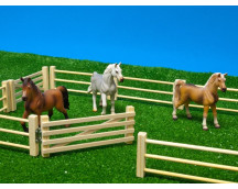 Houten afrastering met hek (6-delig/1:32)