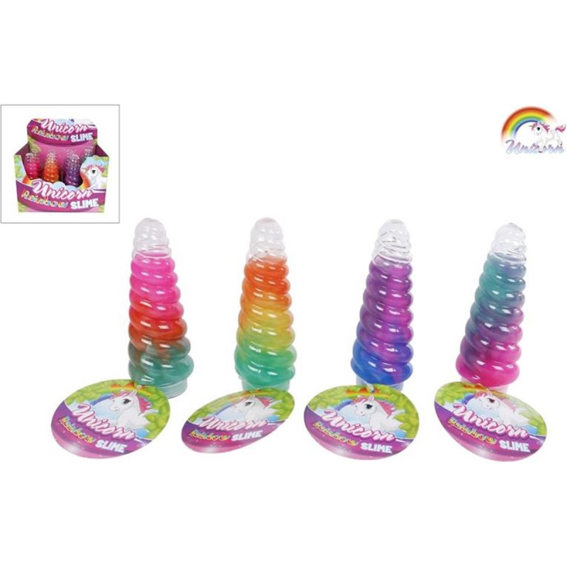 Unicorn hoorn met slijm mulitkleur (4 ass.) Unicorn hoorn met slijm mulitkleur (4 ass.)