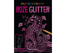 Kraskaarten - Roze glitter