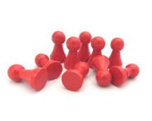Pion hout (27 mm) rood