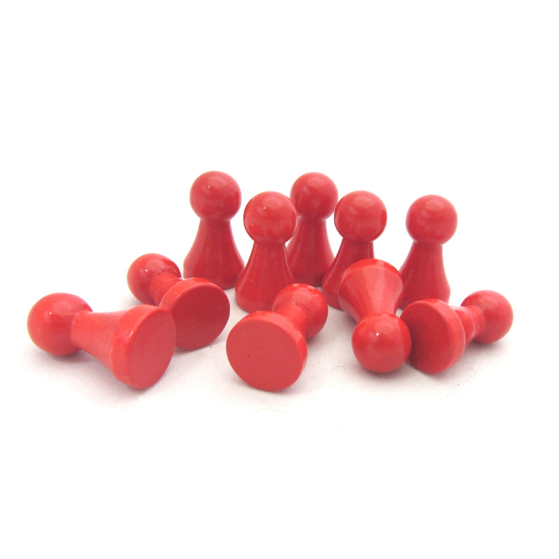 Pion hout (27 mm) rood
