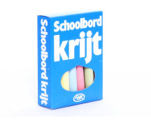 Schoolbordkrijt gekleurd (12 stuks)