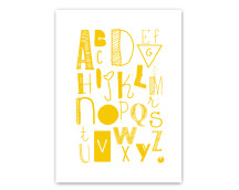 Poster A3 - ABC (geel)