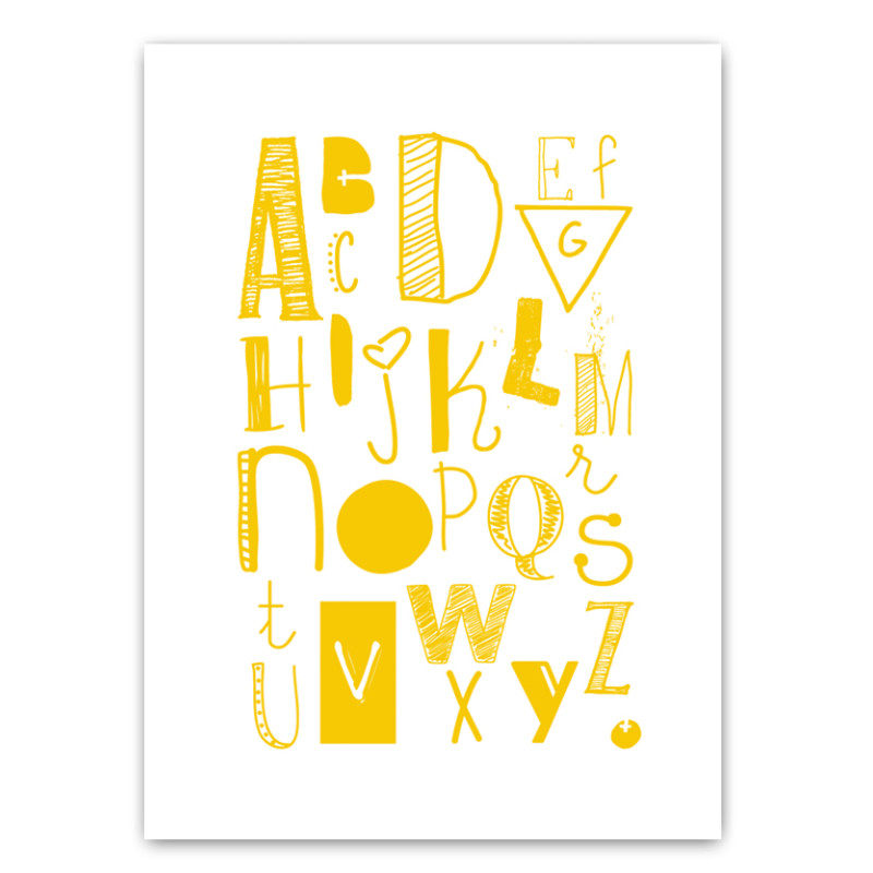 Poster A3 - ABC (geel)