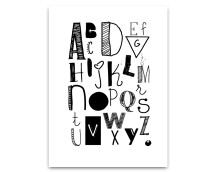 Poster A3 - ABC (zwart/wit)