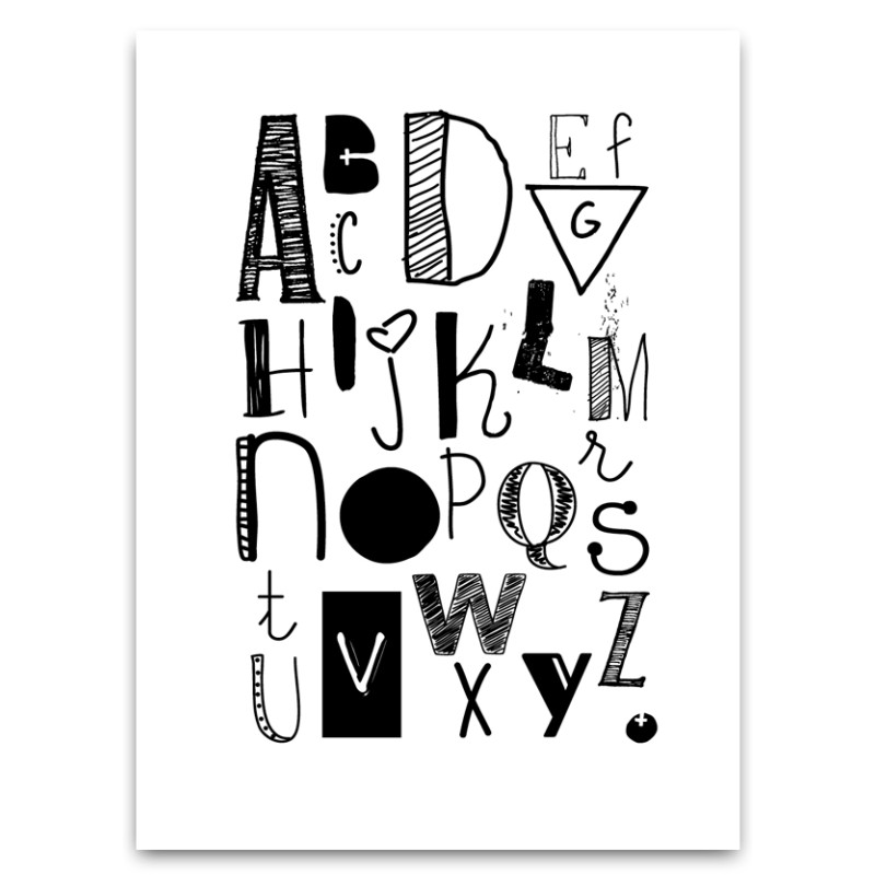 Poster A3 - ABC (zwart/wit) Poster A3 - ABC (zwart/wit)
