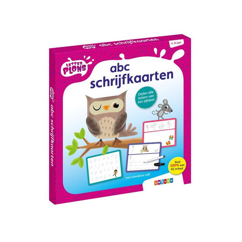 Letterplons abc schrijfkaarten