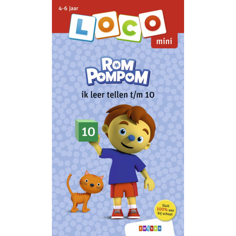 Oefenboekje Loco Mini - Rompompom ik leer tellen t/m 10 Oefenboekje Loco Mini - Rompompom ik leer tellen t/m 10
