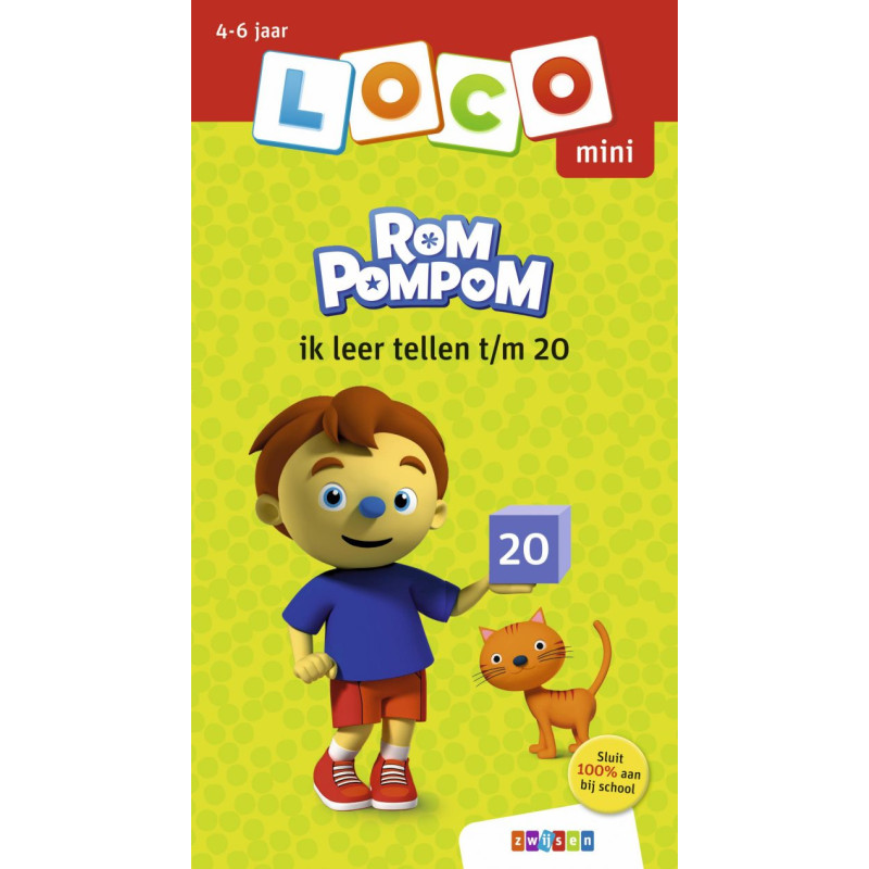 Oefenboekje Loco Mini - Rompompom ik leer tellen t/m 20 Oefenboekje Loco Mini - Rompompom ik leer tellen t/m 20