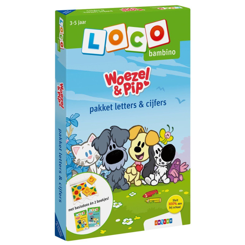 Loco bambino Woezel & Pip pakket letters & cijfers Loco bambino Woezel & Pip pakket letters & cijfers