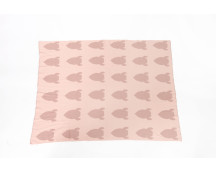 BIO gebreide deken (raket/roze) BIO gebreide deken (raket/roze)