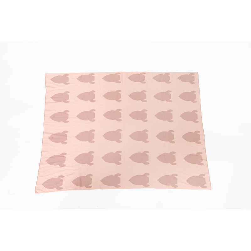 BIO gebreide deken (raket/roze) BIO gebreide deken (raket/roze)