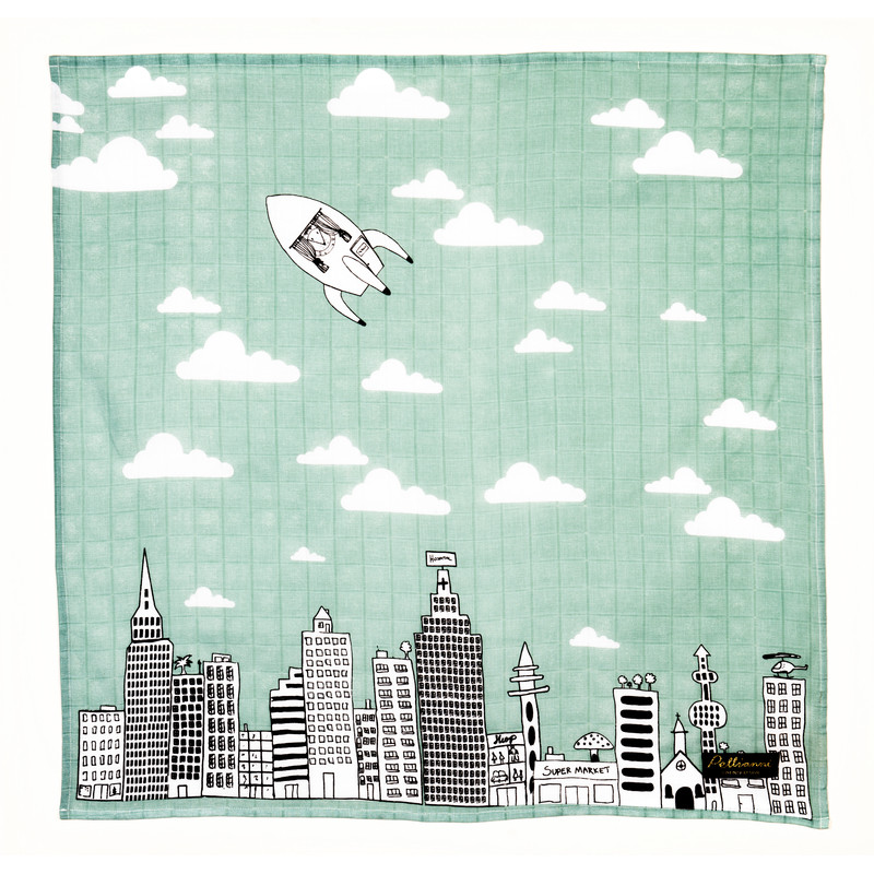 BIO Babydoek city (mousseline/75x75cm)
