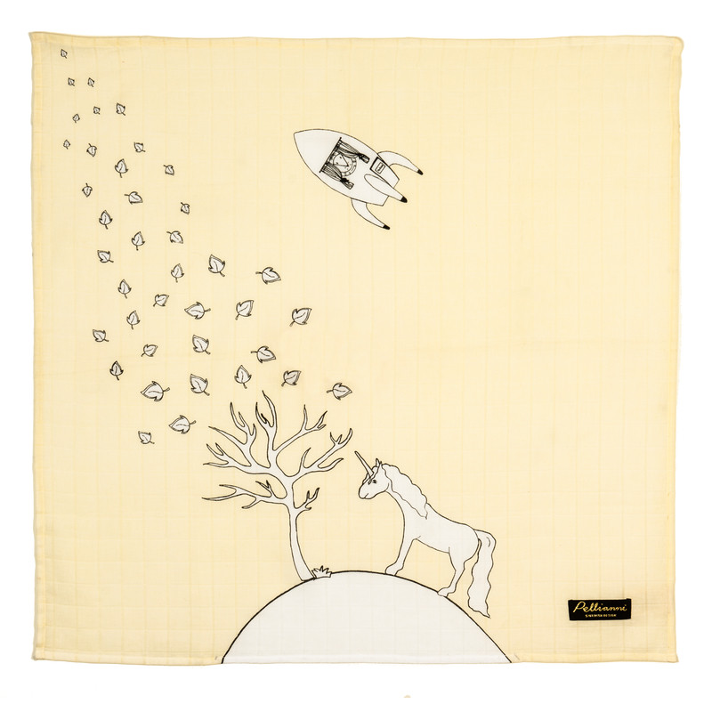 BIO Babydoek unicorn/eenhoorn (mousseline/75x75cm) BIO Babydoek unicorn/eenhoorn (mousseline/75x75cm)