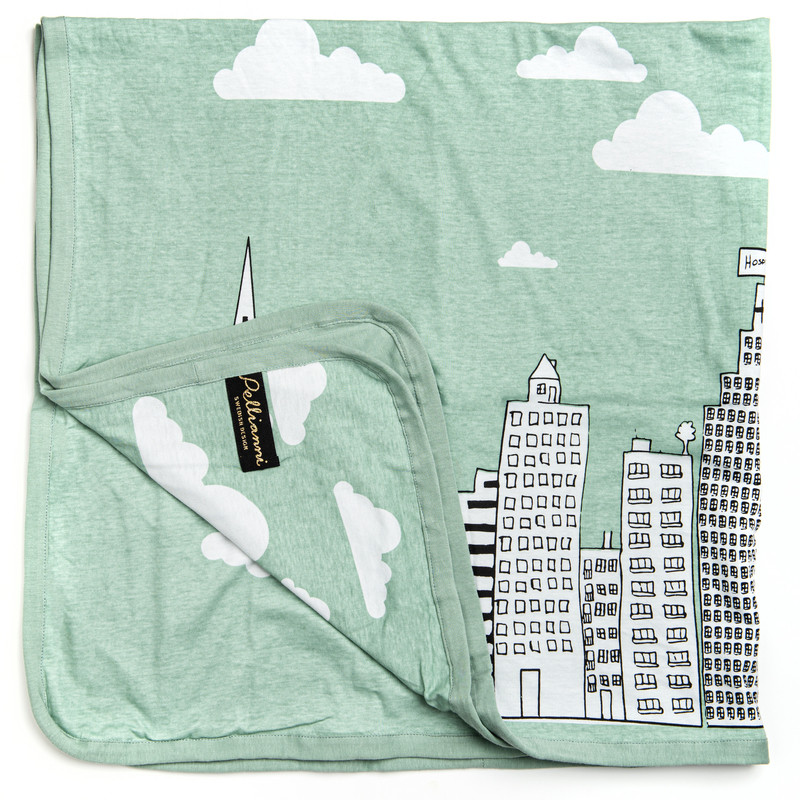 BIO Babydeken city (jersey/100x100cm)