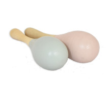 Houten shaker/rammelaar (pastel/set van 2 st.)