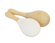 Houten shaker/rammelaar (naturel/set van 2 st.)