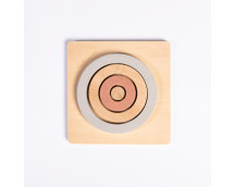 Houten ronde puzzel (pastel)