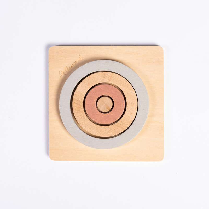 Houten ronde puzzel (pastel) Houten ronde puzzel (pastel)