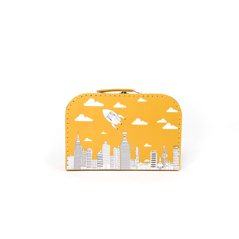 Koffer city (large/30cm/mosterdgeel)
