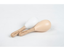 Houten shaker/rammelaar (nude/set 2st.)