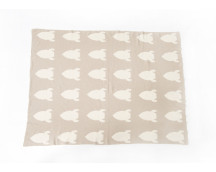 BIO gebreide deken (raket/beige) BIO gebreide deken (raket/beige)