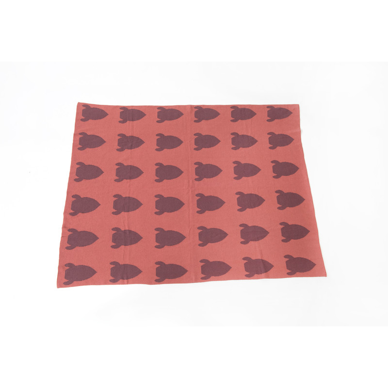 BIO gebreide deken (raket/rood)