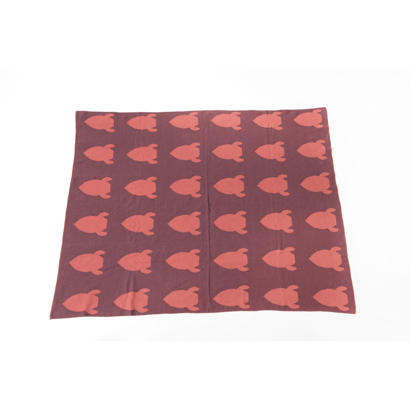 BIO gebreide deken (raket/rood)