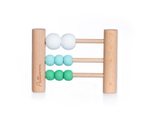 Houten telraam/rammelaar (aqua)