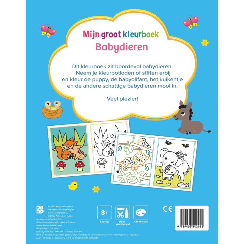 Mijn groot kleurboek: Babydieren