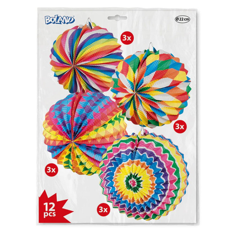 Papieren ballonlampion Fantasie 4 designs (22 cm) Papieren ballonlampion Fantasie 4 designs (22 cm)