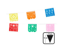 PE vlaggenlijn Mexico picado (16 x 15 cm)(6 m) PE vlaggenlijn Mexico picado (16 x 15 cm)(6 m)