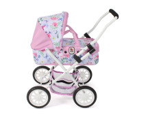 Poppenwagen Smarty (bloemen wit/roze) Poppenwagen Smarty (bloemen wit/roze)