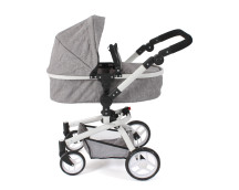 Poppenwagen Yolo combi (jeans grijs) Poppenwagen Yolo combi (jeans grijs)
