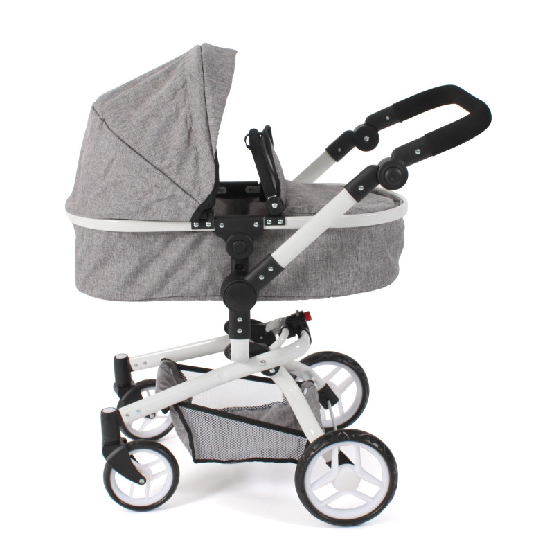 Poppenwagen Yolo combi (jeans grijs) Poppenwagen Yolo combi (jeans grijs)