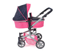 Poppenwagen Mika combi (confetti pink) Poppenwagen Mika combi (confetti pink)
