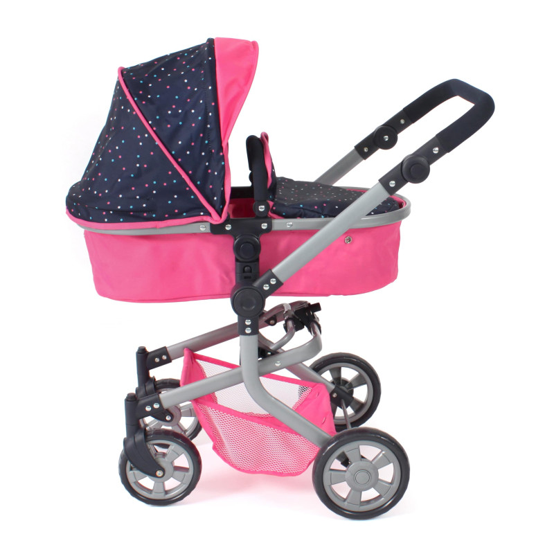 Poppenwagen Mika combi (confetti pink) Poppenwagen Mika combi (confetti pink)