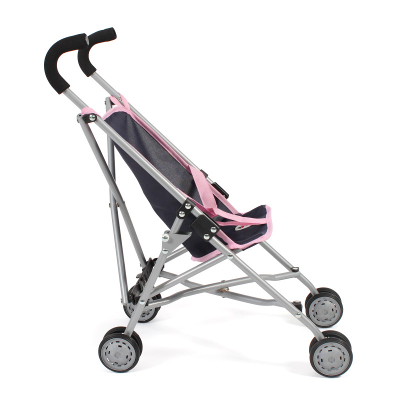 Poppenbuggy Roma (donkerblauw/hartje)