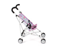 Poppenbuggy Roma (bloemen wit/roze) Poppenbuggy Roma (bloemen wit/roze)