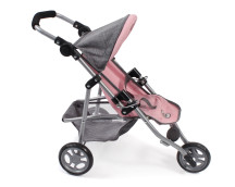 Poppenbuggy jogging Lola (grijs/lichtroze) Poppenbuggy jogging Lola (grijs/lichtroze)