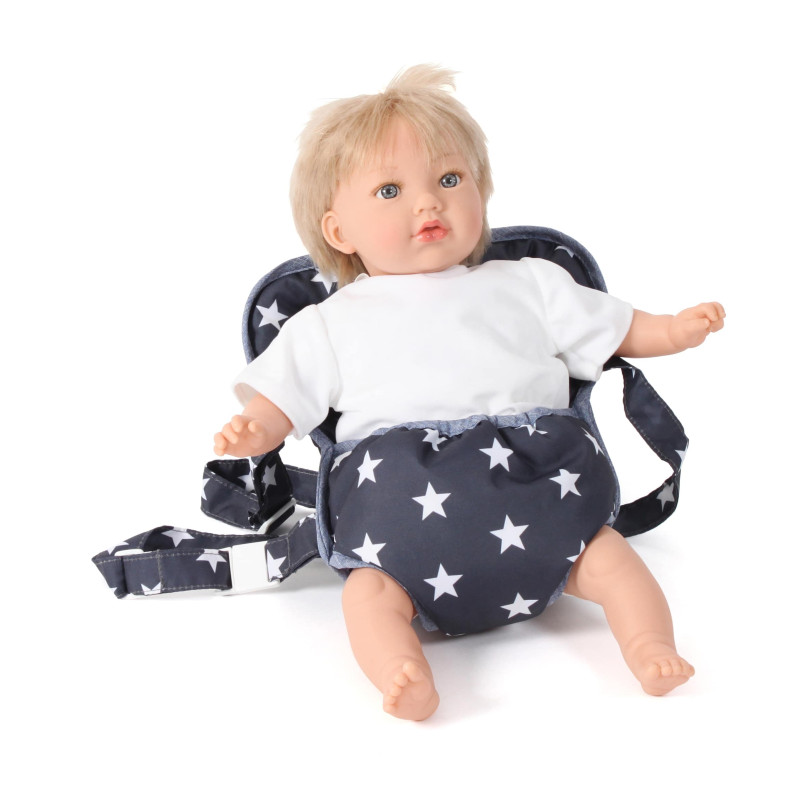 Poppendraagzak (navy sterren) Poppendraagzak (navy sterren)
