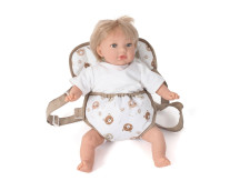 Poppendraagzak (beige beertjes) Poppendraagzak (beige beertjes)