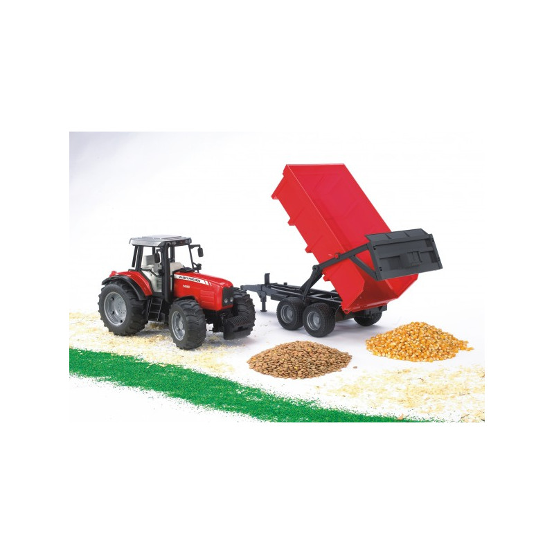 Bruder Massey Ferguson 7480 met kieplader Bruder Massey Ferguson 7480 met kieplader