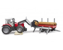 Massey Ferguson 7480 + voorlader+ houttrans. Massey Ferguson 7480 + voorlader+ houttrans.