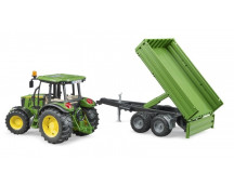John Deere tractor 5115M met kieptrailer John Deere tractor 5115M met kieptrailer