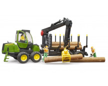 John Deere 1210E houttransport met kraan