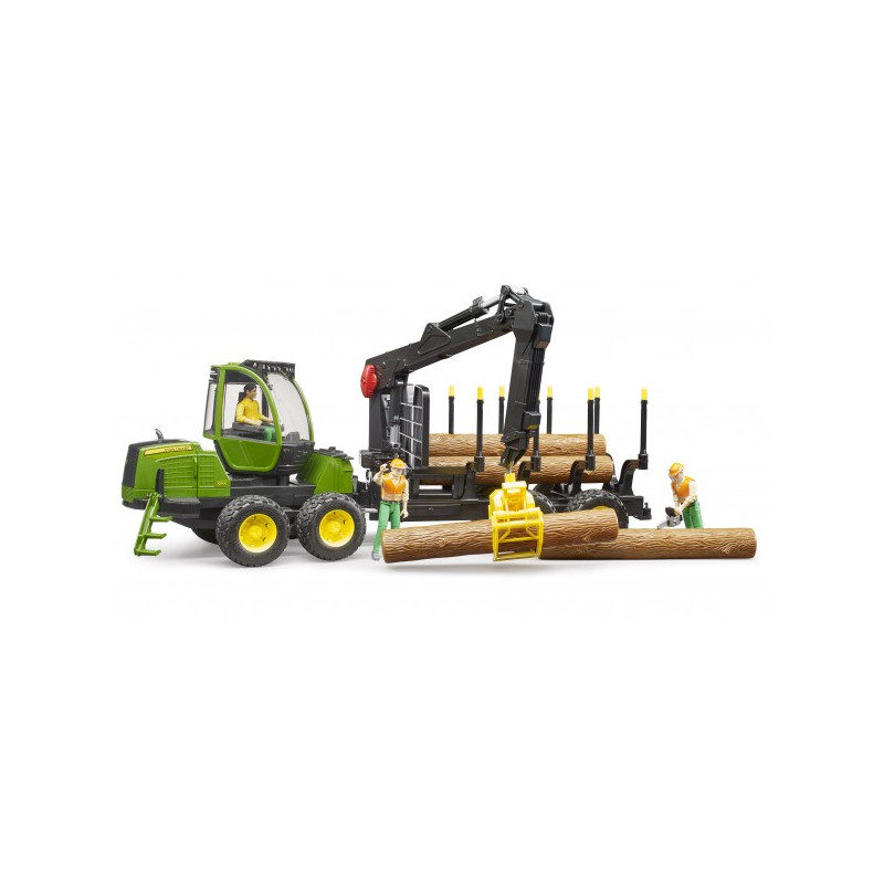 John Deere 1210E houttransport met kraan